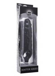 Чёрная увеличивающая насадка на член Mamba Cock Sheath Packaged - 16,5 см. - XR Brands - в Миассе купить с доставкой