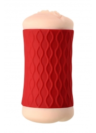 Двухсторонний мастурбатор JOS  NADIN в красном цилиндре - JOS - в Миассе купить с доставкой