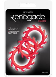 Набор из 3 красных эрекционных колец Renegade Gears - NS Novelties - в Миассе купить с доставкой