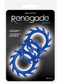 Набор из 3 синих эрекционных колец Renegade Gears - NS Novelties - в Миассе купить с доставкой