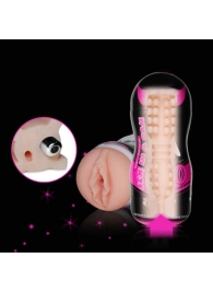 Мастурбатор-вагина Sex In A Can Vibra Vagina Tunnel - Lovetoy - в Миассе купить с доставкой