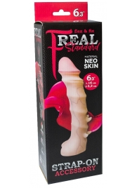 Насадка REAL Standard со спиралевидным узором - 19 см. - LOVETOY (А-Полимер) - купить с доставкой в Миассе
