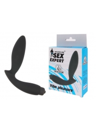 Чёрный вибростимулятор простаты Sex Expert Vibe Pleasure - Sex Expert - в Миассе купить с доставкой