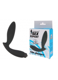 Чёрный вибростимулятор простаты Sex Expert Vibe Pleasure - Sex Expert - в Миассе купить с доставкой
