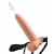 Телесный полый страпон с имитацией эякуляции 7.5  Hollow Squirting Strap-On with Balls Flesh - 21,6 см. - Pipedream - купить с доставкой в Миассе