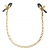 Чёрные с золотом зажимы на соски Gold Chain Nipple Clamps - Pipedream - купить с доставкой в Миассе