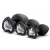 Набор из 3 черных пробок с прозрачным кристаллом-сердечком Bling Plugs Training Kit - Blush Novelties - купить с доставкой в Миассе