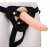 Телесный страпон на черных трусиках STRAP ON REAL DILDO - 20 см. - Dream Toys - купить с доставкой в Миассе