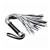 Серебристая плетка Struggle My Flogger с черной ручкой - 45 см. - Lovetoy - купить с доставкой в Миассе