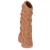 Телесная насадка с венками и открытой головкой Nude Sleeve M - 12 см. - KOKOS - в Миассе купить с доставкой