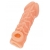 Телесная закрытая насадка с венками Cock Sleeve Size L - 17,6 см. - KOKOS - в Миассе купить с доставкой