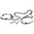 Металлические наручники Metal Leg Cuffs - Pipedream - купить с доставкой в Миассе