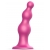Розовая насадка Strap-On-Me Dildo Plug Beads size L - Strap-on-me - купить с доставкой в Миассе