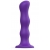 Фиолетовая насадка Strap-On-Me Dildo Geisha Balls size M - Strap-on-me - купить с доставкой в Миассе