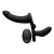 Черный вибрострапон Double Take 10X Double Penetration Vibrating Strap-on Harness - XR Brands - купить с доставкой в Миассе