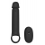 Черная насадка-удлинитель с вибрацией Vibrating Extender With Remote - Dream Toys - в Миассе купить с доставкой