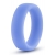 Голубое люминесцентное кольцо Silicone Glo Cock Ring - Blush Novelties - в Миассе купить с доставкой