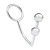 Кольцо на пенис с анальным стимулятором Two Bead Stainless Steel Anal Hook   Cock Ring - BlueLine - в Миассе купить с доставкой