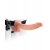 Телесный полый страпон с вибрацией Vibrating Hollow Strap-On with Balls - 24 см. - Pipedream - купить с доставкой в Миассе
