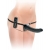 Черный страпон с вагинальной пробкой Deluxe Vibrating Penetrix Strap-On - 19 см. - Pipedream - купить с доставкой в Миассе