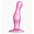 Розовая насадка Strap-On-Me Dildo Plug Curvy size M - Strap-on-me - купить с доставкой в Миассе