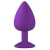 Большая фиолетовая анальная пробка Emotions Cutie Large с голубым кристаллом - 10 см. - Lola Games - купить с доставкой в Миассе