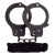 Чёрные наручники из листового металла в комплекте с веревкой BONDX METAL CUFFS LOVE ROPE SET - Dream Toys - купить с доставкой в Миассе