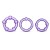 Набор из 3 фиолетовых эрекционных колец Stay Hard Beaded Cockrings - Blush Novelties - в Миассе купить с доставкой
