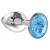 Малая серебристая анальная пробка Diamond Light blue Sparkle Small с голубым кристаллом - 7 см. - Lola Games - купить с доставкой в Миассе