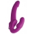 Ярко-розовый безремневой вибрострапон Evoke Vibrating Strapless Silicone Strap-on Dildo - XR Brands - купить с доставкой в Миассе