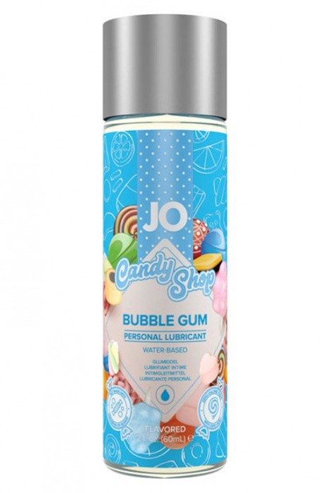Смазка на водной основе Candy Shop Bubblegum с ароматом жвачки - 60 мл. - System JO - купить с доставкой в Миассе