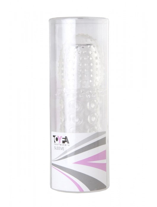 Прозрачная закрытая гелевая насадка - 13,5 см. - Toyfa Basic - в Миассе купить с доставкой