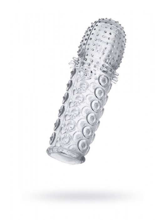 Прозрачная закрытая гелевая насадка - 13,5 см. - Toyfa Basic - в Миассе купить с доставкой