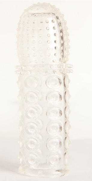 Прозрачная закрытая гелевая насадка - 13,5 см. - Toyfa Basic - в Миассе купить с доставкой