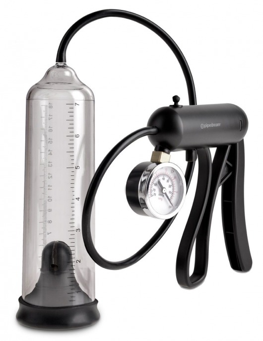 Вакуумная мужская помпа с датчиком давления Pro-Gauge Power Pump - Pipedream - в Миассе купить с доставкой