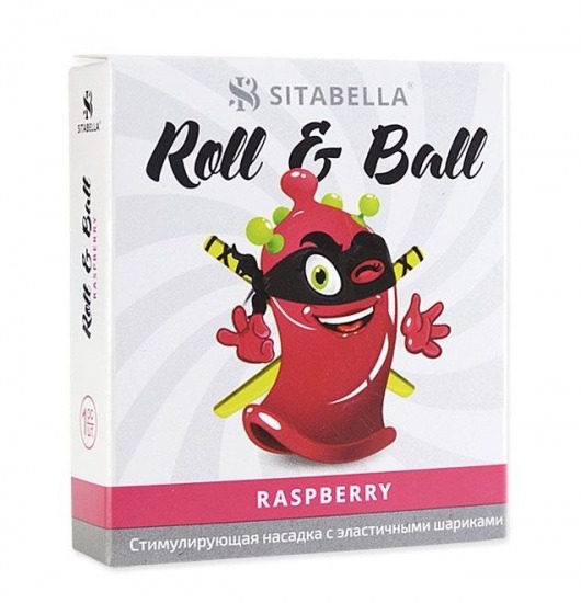 Стимулирующий презерватив-насадка Roll   Ball Raspberry - Sitabella - купить с доставкой в Миассе