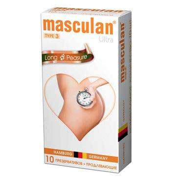 Розовые презервативы Masculan Ultra Long Pleasure с колечками, пупырышками и продлевающим эффектом - 10 шт. - Masculan - купить с доставкой в Миассе