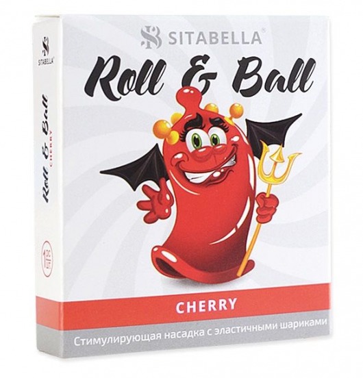 Стимулирующий презерватив-насадка Roll   Ball Cherry - Sitabella - купить с доставкой в Миассе