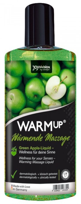 Массажное масло WARMup Green Apple с ароматом яблока - 150 мл. - Joy Division - купить с доставкой в Миассе