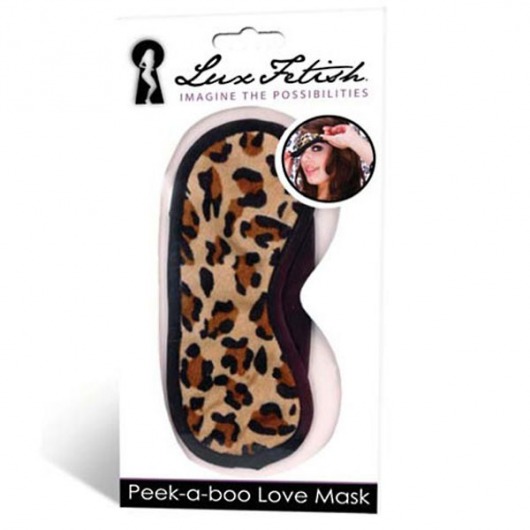 Леопардовая маска на глаза Peek-a-Boo - Lux Fetish - купить с доставкой в Миассе
