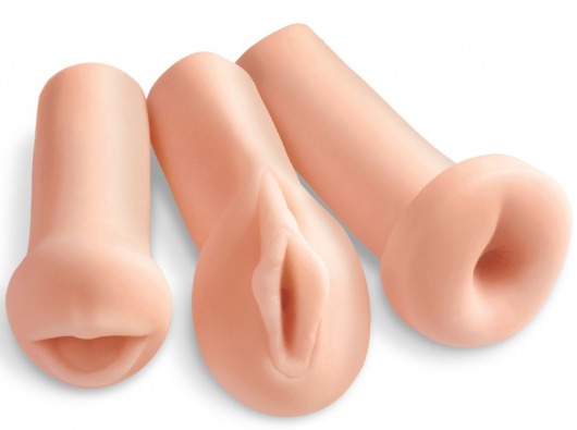 Комплект из 3 мастурбаторов All 3 Holes: вагина, анус, ротик - Pipedream - в Миассе купить с доставкой
