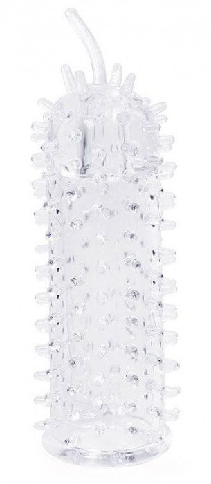 Закрытая рельефная насадка Crystal sleeve с усиками - 12 см. - Erowoman-Eroman - в Миассе купить с доставкой