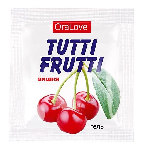Пробник гель-смазки Tutti-frutti с вишнёвым вкусом - 4 гр. - Биоритм - купить с доставкой в Миассе