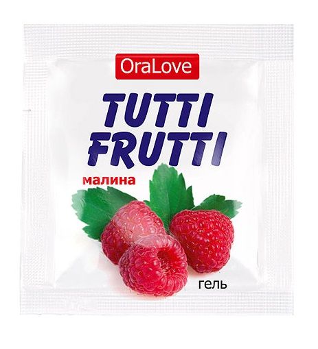 Пробник гель-смазки Tutti-frutti с малиновым вкусом - 4 гр. - Биоритм - купить с доставкой в Миассе