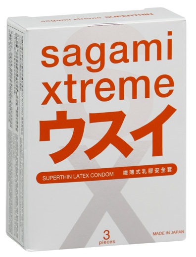 Ультратонкие презервативы Sagami Xtreme SUPERTHIN - 3 шт. - Sagami - купить с доставкой в Миассе
