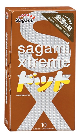 Презервативы Sagami Xtreme FEEL UP с точечной текстурой и линиями прилегания - 10 шт. - Sagami - купить с доставкой в Миассе
