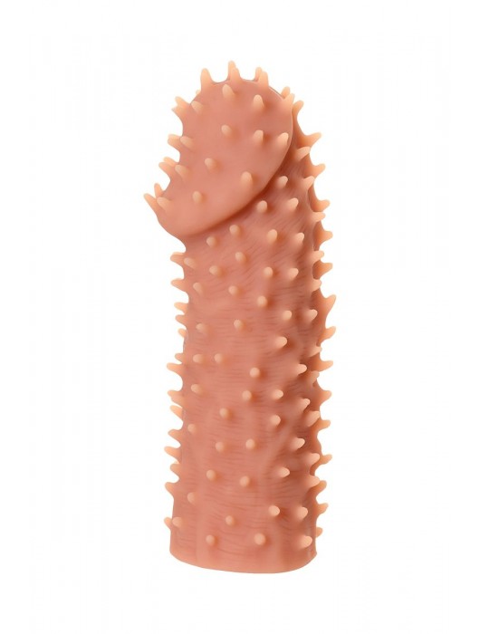 Телесная реалистичная насадка KOKOS Extreme Sleeve 07 с дополнительной стимуляцией - 12,7 см. - KOKOS - в Миассе купить с доставкой