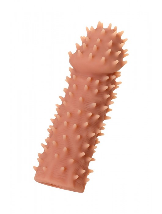 Телесная реалистичная насадка KOKOS Extreme Sleeve 07 с дополнительной стимуляцией - 12,7 см. - KOKOS - в Миассе купить с доставкой