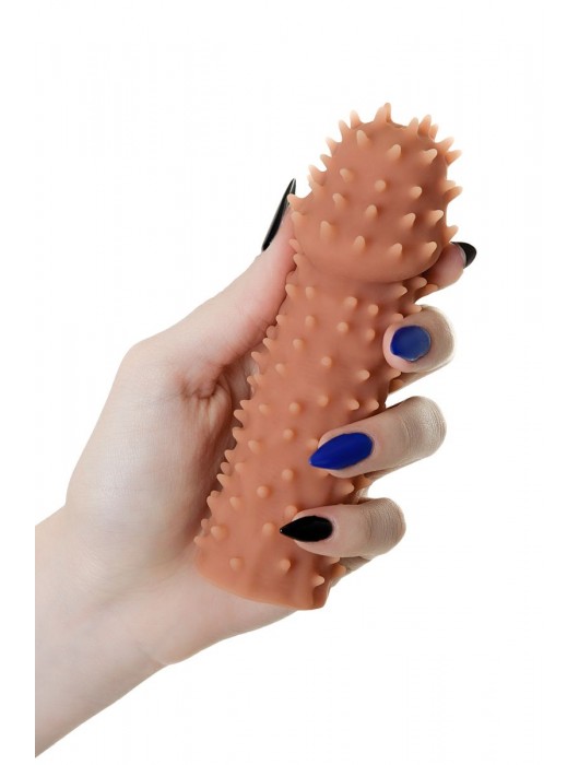 Телесная реалистичная насадка KOKOS Extreme Sleeve 07 с дополнительной стимуляцией - 12,7 см. - KOKOS - в Миассе купить с доставкой