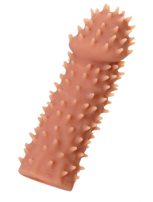 Телесная реалистичная насадка KOKOS Extreme Sleeve 07 с дополнительной стимуляцией - 12,7 см. - KOKOS - в Миассе купить с доставкой